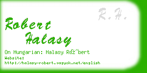 robert halasy business card